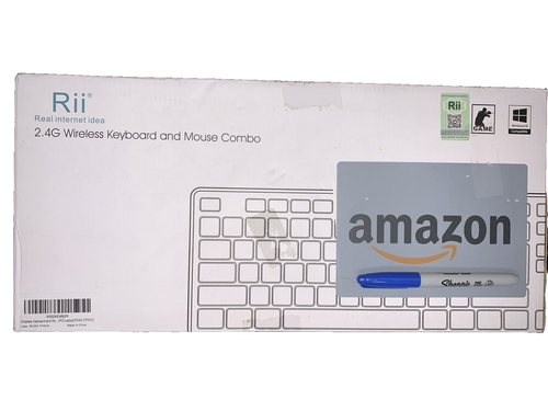 Rii RK200 2.4G Quiet Office Wireless Keyboard and Mouse Combo Set Black - Picture 8 of 10