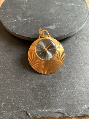 Vintage Slava Gold Plated Pendant- Damenuhr- 17 Jewels Mechanical Watch - USSR 