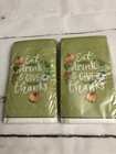 Guest Towel Napkins 2 Ply Paper Dining Bathroom Eat Drink & Give Thanks 40 Ct