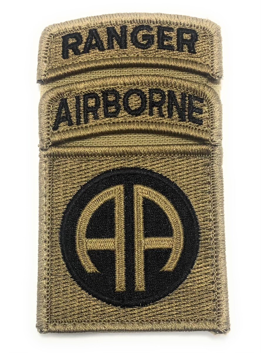 82nd Airborne OCP Patch w/ABN and RANGER tab sewn together W/ hook