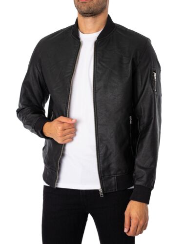 Jack & Jones Men's Rocky Bomber Jacket, Black