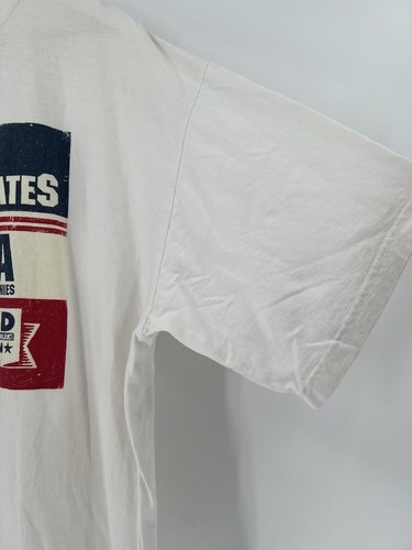 Lucky Brand Vintage T Shirt Mens Large White Graphic Print Short Sleeves Logo - Picture 4 of 16