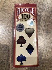 Bicycle ~ 100 Pc Poker Chips -Casino Colors~ Red, Ivory, Blue  Lightly Used