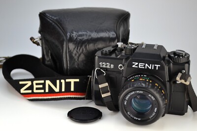 SUPER RARE KMZ USSR ''ZENIT-122B'' SLR camera + MC ZENITAR-M2S lens, f2/50 (1)