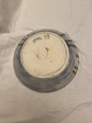 Antique Vintage salt glazed Stoneware Blue Bowl and half inches pm73 cereal - Picture 5 of 5