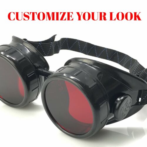 Vintage Steampunk Schweißerbrille Rave Kaleidoskop Brille Mad Scientist Cyber - Bild 47 von 54