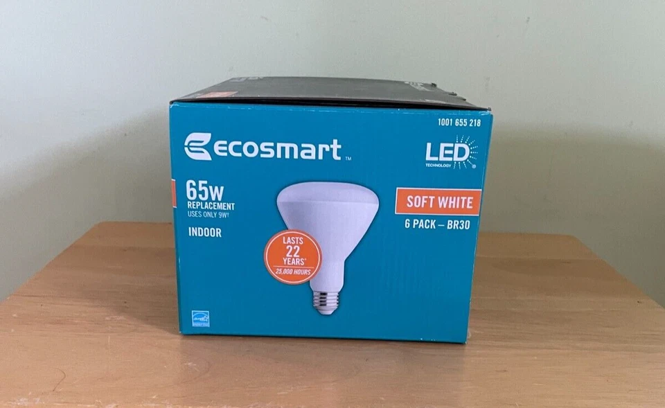 (6-Pack) Ecosmart BR30 Dimmable Energy Star LED Light Bulb 65-Watt - Image 3 of 4