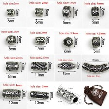 SET 15 mal BARTSCHMUCK Haarschmuck Bastelschmuck Wikinger RUNE Bartperle Silber