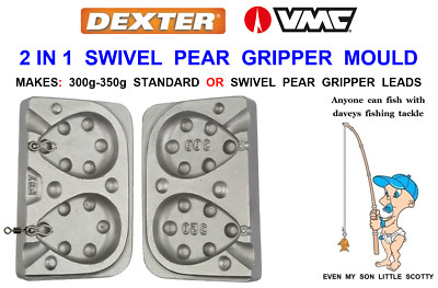 DEXTER 2 IN 1 HEAVY FLAT PEAR GRIPPER MOLD MEERESANGELN BARBEL KARPFEN BLEI GEWICHTE