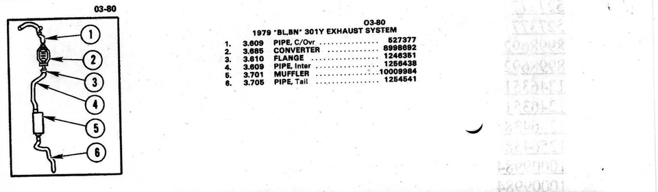 Silenciador de escape Pontiac Bonneville Catalina 1979 1980 GM 10009984 4,9 L #25 nuevo de lote Foto 2 de 4