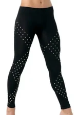 BALERA Urban Groove Seamless Studded Leggings SM7282 BLACK Studs MC LC M L CHILD