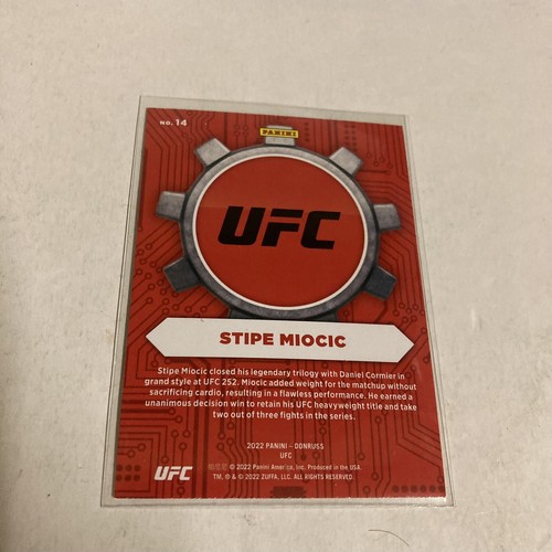 Donruss UFC Craftsmen #14 2022 Stipe Miocic peso pesado - Imagen 2 de 4