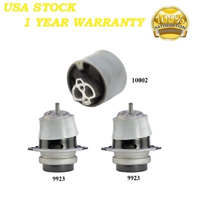 3 PCS MOTOR & TRANS MOUNT FIT AUDI Q7 3.0L 3.6L & 4.2L - AUTO TRANS.