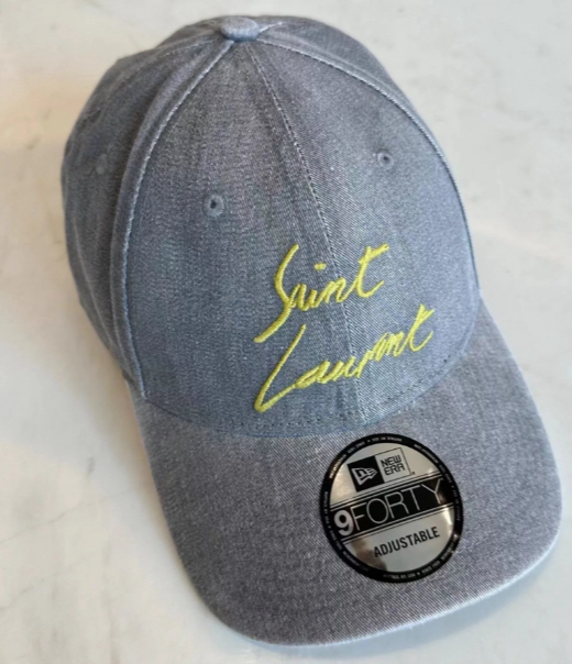 Saint Laurent New Era Collaboration Cap logo Adjustable color Gray