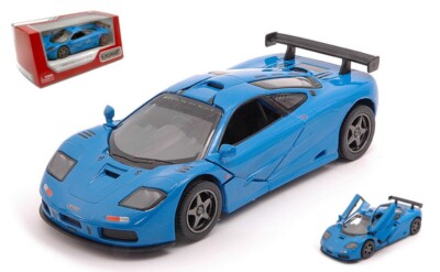 KINSMART MCLAREN F1 GTR 1995 BLAU 12cm BOX STATISCHES MODELL DIECAST