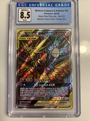 Pokemon TCG Moltres Zapdos Articuno GX Full Art SM210 CGC