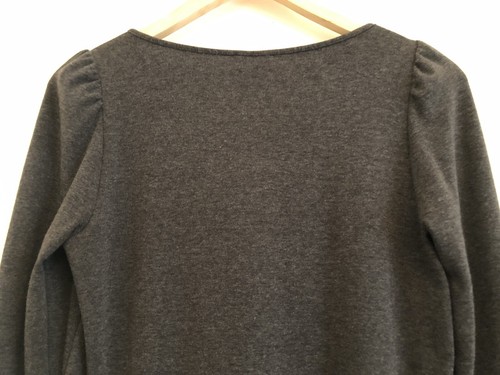 Leona Edmiston Tunic Dress Size 1 Dark Grey Long Sleeve Stretch Knit - Photo 4/7
