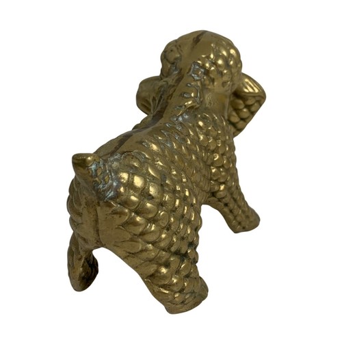 Vintage Messing Pudel Figur Hund Statue Handarbeit detaillierte Wohndeko Briefbeschwerer - Bild 3 von 8