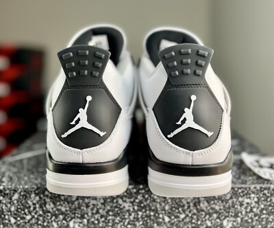 Nike Air Jordan 4 Retro White Military Black | Men Sizes 8 - 13