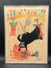 Framed Original 18X24" "Bullfighter Killed" Painting By John Rombola