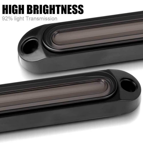 2PCS 10" Red/Amber Truck Trailer Light Bar 36 LED Stop Turn Tail Brake Lights - Picture 6 of 13