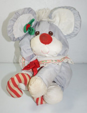 VTG 1980s Fisher Price Christmas Mouse Puffalump Candy Cane