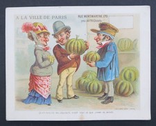 Chromo Großformat A LA VILLE DE PARIS Lith APPEL Kürbis Pumpkin