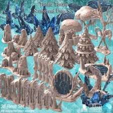 Icy Tundra Terrain Set ? 3D Printed Frozen Scenery for 28?32mm Wargames