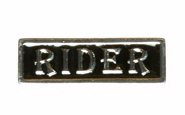 RIDER Silver-plated Pewter Vest CLUB Pin 1-5/16" x 3/8" Biker (J9164) RIDER Silver-plated Pewter Vest CLUB Pin 1-5/16" x 3/8" Biker (J9164)