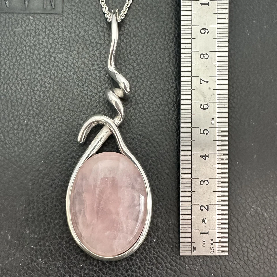 КУЛОН ZOSO ИЗ СТЕРЛИНГОВОГО СЕРЕБРА MJG. EARLS COURT-1975. JIMMY PAGE. Розовый кварц - Изображение 4 из 4