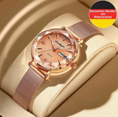 Montre pour femme Poedagar 312 montre à quartz mode élégante scintillante luxe 4 couleurs #312 - Photo 1/22