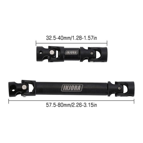 INJORA Hardened Steel Center Drive Shafts for Axial SCX24 Deadbolt GX470 - Picture 3 of 9