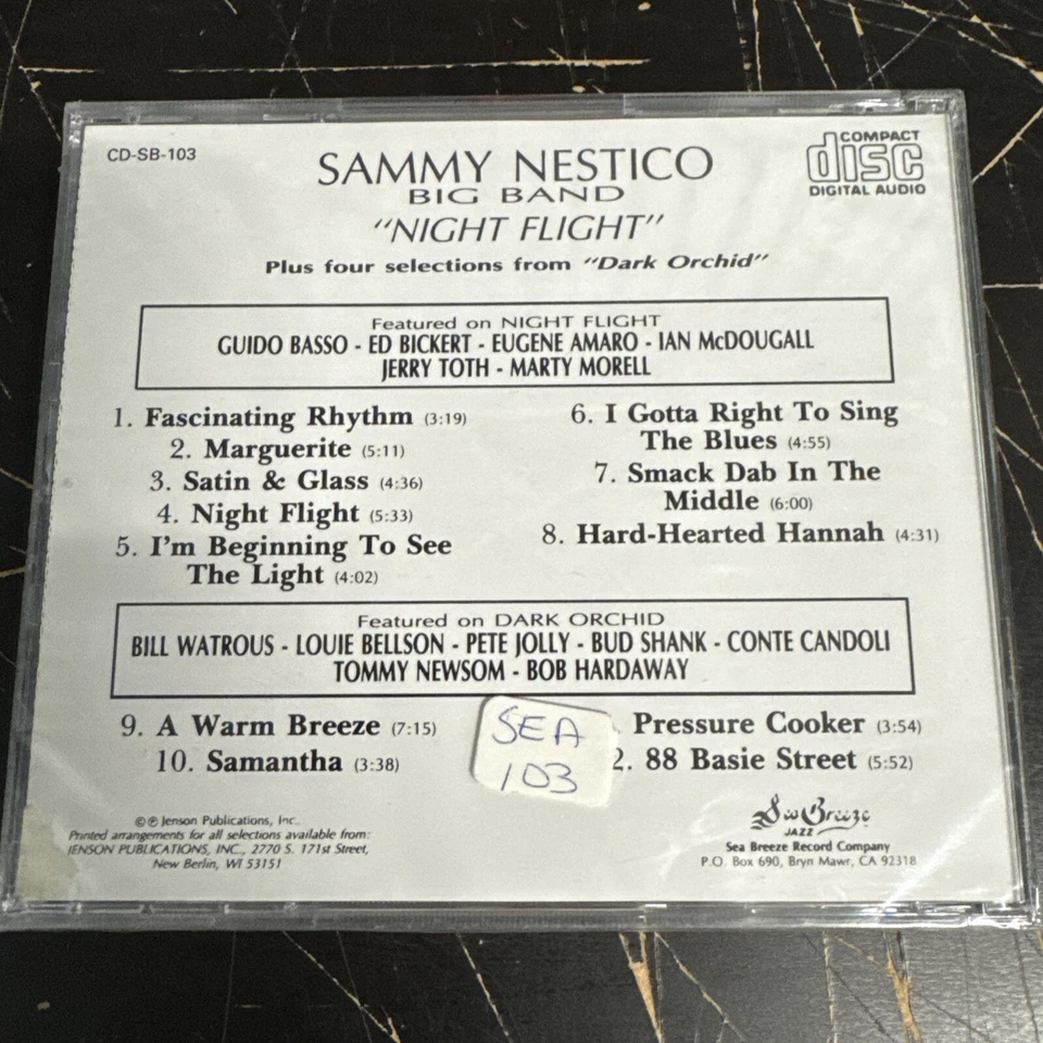 Sammy Nestico – Night Flight (Sea Breeze CD) 1986 Jazz, Big Band Sealed New Foto 2 de 2