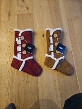New Pair Ugg Christmas Stocking With Tag See Description