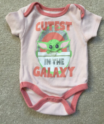 Happy Threads Baby Yoda Star Wars Peach 1 Piece 0-3 Months FREE SHIP