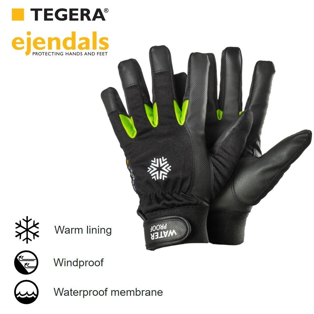 Ejendals Tegera 517 Waterproof Winter Work Gloves Insulated Windproof Size S/M/L