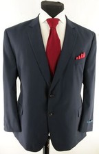 New Stafford Men's Navy Blue Big  Tall Travel Stretch Wool Blazer Size 52BREG