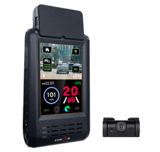 LUKAS H900 2Ch 4K UHD/FHD H.265 Vertical 3.5"Lcd Gps 128Gb English ADAS Dongle