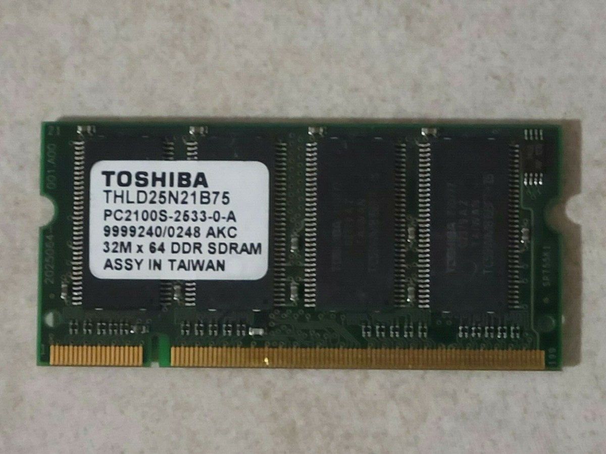 GENUINE TOSHIBA LAPTOP MEMORY RAM STICK 32M X 64 DDR SDRAM
