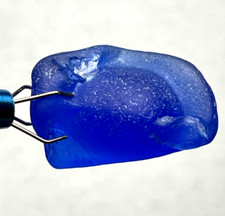 GENUINE COBALT BLUE PACIFIC OCEAN Surf Tumbled FORMOSA SEAGLASS collector item