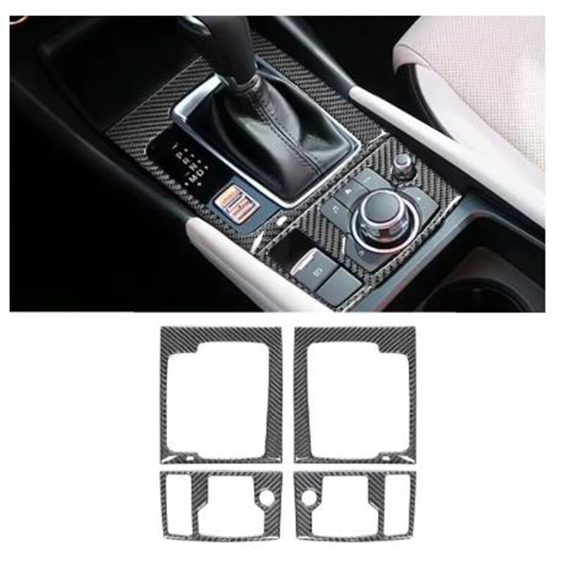Carbon Fiber Center Control Panel Cover for Mazda 3 Axela 2014-2019