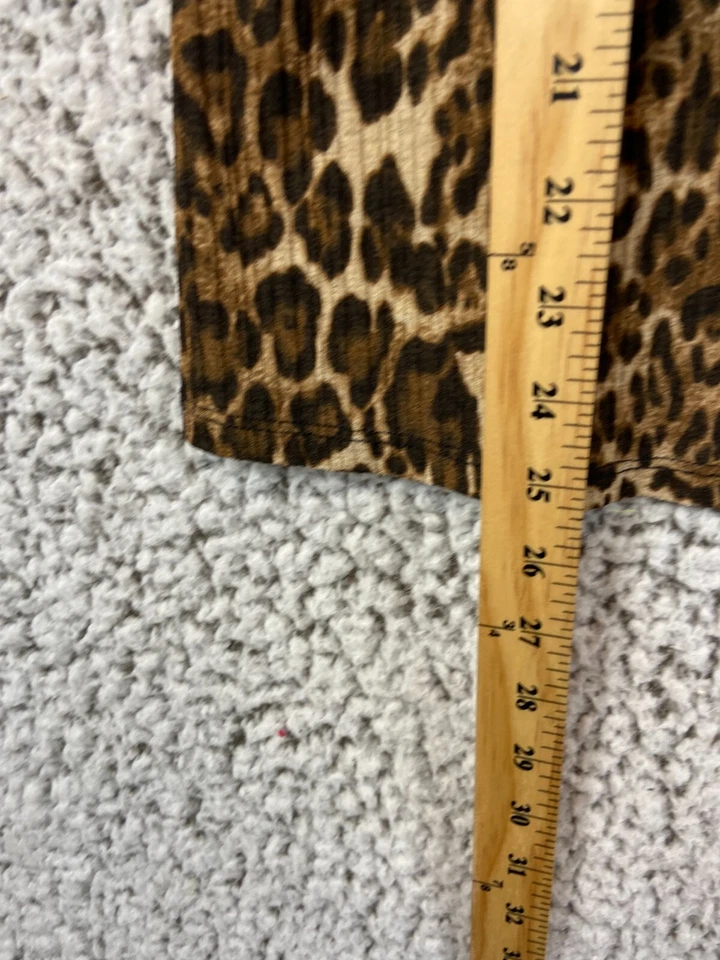 Leopardo animal print con ribete de encaje negro cuello en V espagueti tirantes elásticos talla 0X Foto 2 de 4