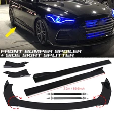 Front Bumper Lip Spoiler Splitter Glossy Black Extension For Hyundai Body Kits