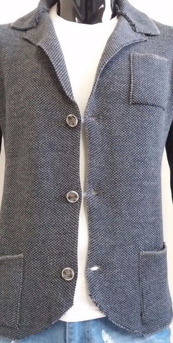 GIACCA UOMO BLAZER CASUAL ELEGANTE DI MAGLIERIA CARDIGAN MISTO LANA | eBay