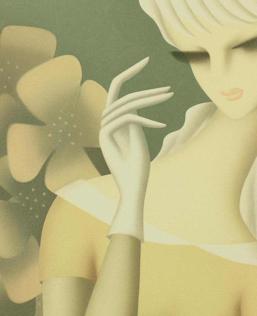 東郷青児 Togo Seiji (1897-1978) Japanese Lithograph 'FLEUR