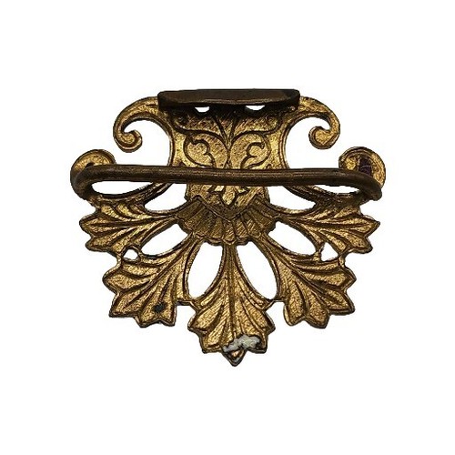 Vintage Viktorianisch Jugendstil Blau Kunst Emaille Mehrfarbig Messing Gürtelschnalle Clip - Bild 12 von 16