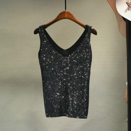Beaded Solid Tops for Women