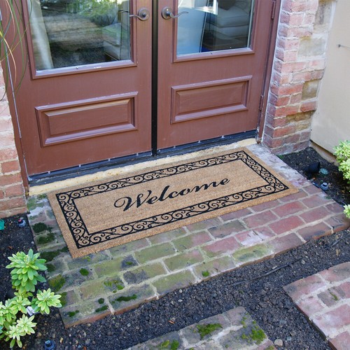 Rubber-Cal "Coir Alfombrillas de Puerta Doble Ancho" - 2 Felpudos Dobles - 24" x 57" - Imagen 2 de 5