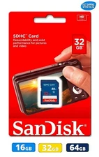 Sandisk C4 SD Memory Card 16GB 32GB 64GB for Cameras Trail Cameras Dash Cams