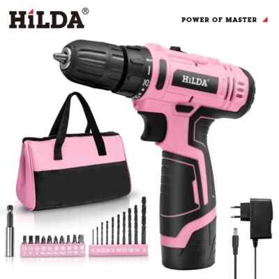 12V Electric Screwdriver 25+1 Torque Cordless Drill Mini Wireless Power Tools